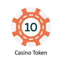 casino token vector vlak icoon ontwerp illustratie. sport- en spellen symbool Aan wit achtergrond eps 10 het dossier