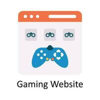 gaming website vector vlak icoon ontwerp illustratie. sport- en spellen symbool Aan wit achtergrond eps 10 het dossier