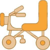 baby wandelaar icoon in oranje kleur. vector