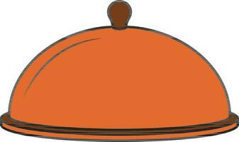 cloche icoon of symbool in bruin en oranje kleur. vector