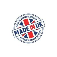 gemaakt in uk postzegel sticker vector ontwerp