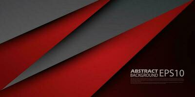 futuristische abstract rood en zwart. driehoek Aan donker kleur meetkundig ontwerp. modern overlappen papercut achtergrond vector illustratie. eps10 vector