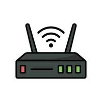 Wifi router icoon vector ontwerp sjabloon gemakkelijk en modern