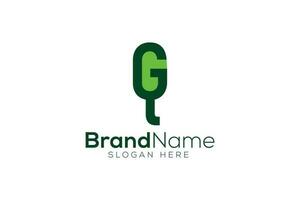 brief g groen licht logo ontwerp vector sjabloon