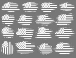 grunge Verenigde Staten van Amerika vlag reeks vector, grunge, vlag, silhouet, onafhankelijkheid, juli, 4e van juli, 4e juli, vlag silhouet vector