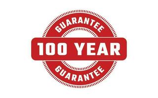 100 jaar garantie rubber postzegel vector