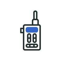 walkie talkie icoon duotoon blauw grijs kleur leger symbool perfect. vector