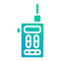 walkie talkie icoon helling groen blauw kleur leger symbool perfect. vector