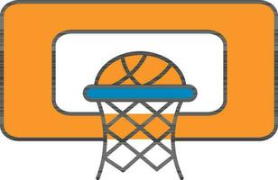 kleurrijk basketbal netto icoon. vector