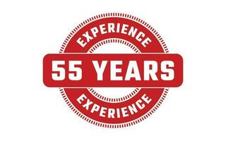 55 jaren ervaring rubber postzegel vector