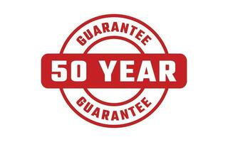 50 jaar garantie rubber postzegel vector