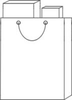 illustratie van dragen zak icoon in dun lijn kunst. vector