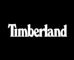 Timberland merk logo naam wit symbool kleren ontwerp icoon abstract vector illustratie met zwart achtergrond
