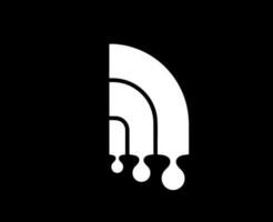 de noorden gezicht merk logo symbool wit ontwerp icoon abstract vector illustratie met zwart achtergrond