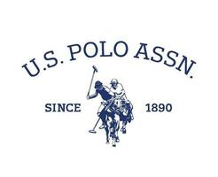 ons polo ass merk symbool met naam blauw logo kleren ontwerp icoon abstract vector illustratie