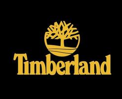 Timberland merk logo symbool met naam geel ontwerp icoon abstract vector illustratie met zwart achtergrond