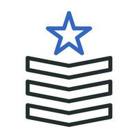 insigne icoon duokleur grijs blauw kleur leger symbool perfect. vector