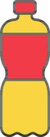 fles icoon in rood en geel kleur. vector