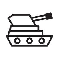 tank icoon duotoon zwart kleur leger symbool perfect. vector