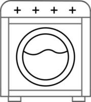 geïsoleerd icoon of symbool van het wassen machine in lijn kunst. vector