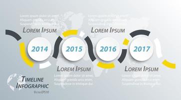 tijdlijn infographic voor bedrijfspresentatie vector