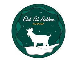 eid al adha cirkel papier vector