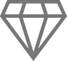 illustratie van diamant icoon in lijn kunst. vector