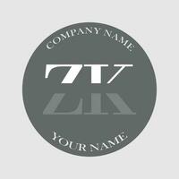 eerste zk logo brief monogram luxe hand- getrokken vector