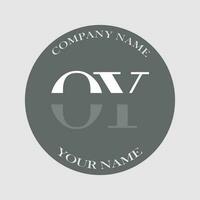 eerste oy logo brief monogram luxe hand- getrokken vector