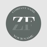 eerste zf logo brief monogram luxe hand- getrokken vector