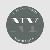 eerste ny logo brief monogram luxe hand- getrokken vector