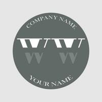 eerste ww logo brief monogram luxe hand- getrokken vector