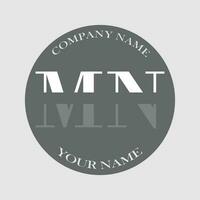 eerste mn logo brief monogram luxe hand- getrokken vector