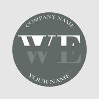 eerste wij logo brief monogram luxe hand- getrokken vector