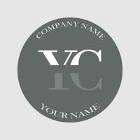 eerste yc logo brief monogram luxe hand- getrokken vector