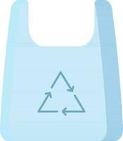 recycle zak icoon in blauw kleur. vector