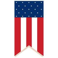 Amerikaans vlag bladwijzer element Aan wit achtergrond. vector