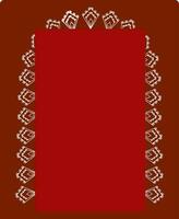 motief decoratief venster of deur element in rood en wit kleur. vector
