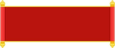 rol banier of papyrus papier element in rood en geel kleur. vector