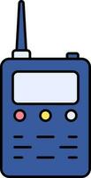 walkie talkie icoon in blauw kleur. vector