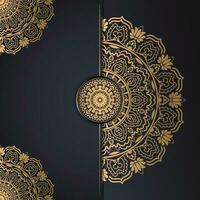 luxe gouden kleur mandala achtergrond ontwerp vector