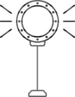 ring licht icoon in zwart schets. vector