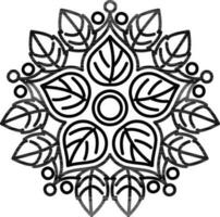 illustratie van mandala bloem icoon in vlak stijl. vector