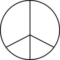 vrede icoon in zwart lijn kunst. vector