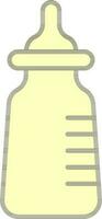 voeden fles icoon in geel kleur. vector