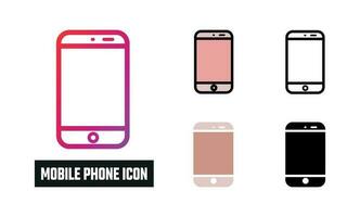 mobiel telefoon icoon reeks vector illustratie