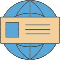 globaal kandidaat het formulier icoon in blauw en bruin kleur. vector
