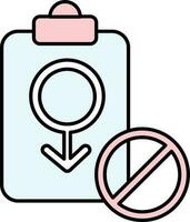 hou op jongen geslacht test in zwangerschap icoon in roze en blauw kleur. vector