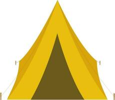 camping tent element in geel kleur. vector