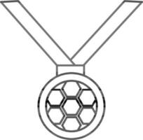 Amerikaans voetbal medaille icoon of symbool in beroerte stijl. vector